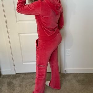 GAP Red Velour Track Pants